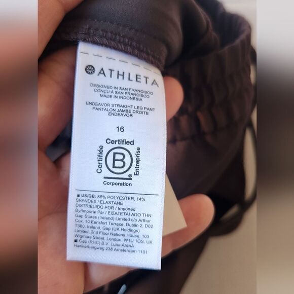 Athleta Endeavor Straight Leg Pant Walnut Brown Size 16 - Picture 7 of 16